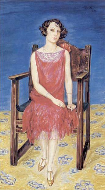 Portræt af Mrs. Eva Bonnier af Nils von Dardel