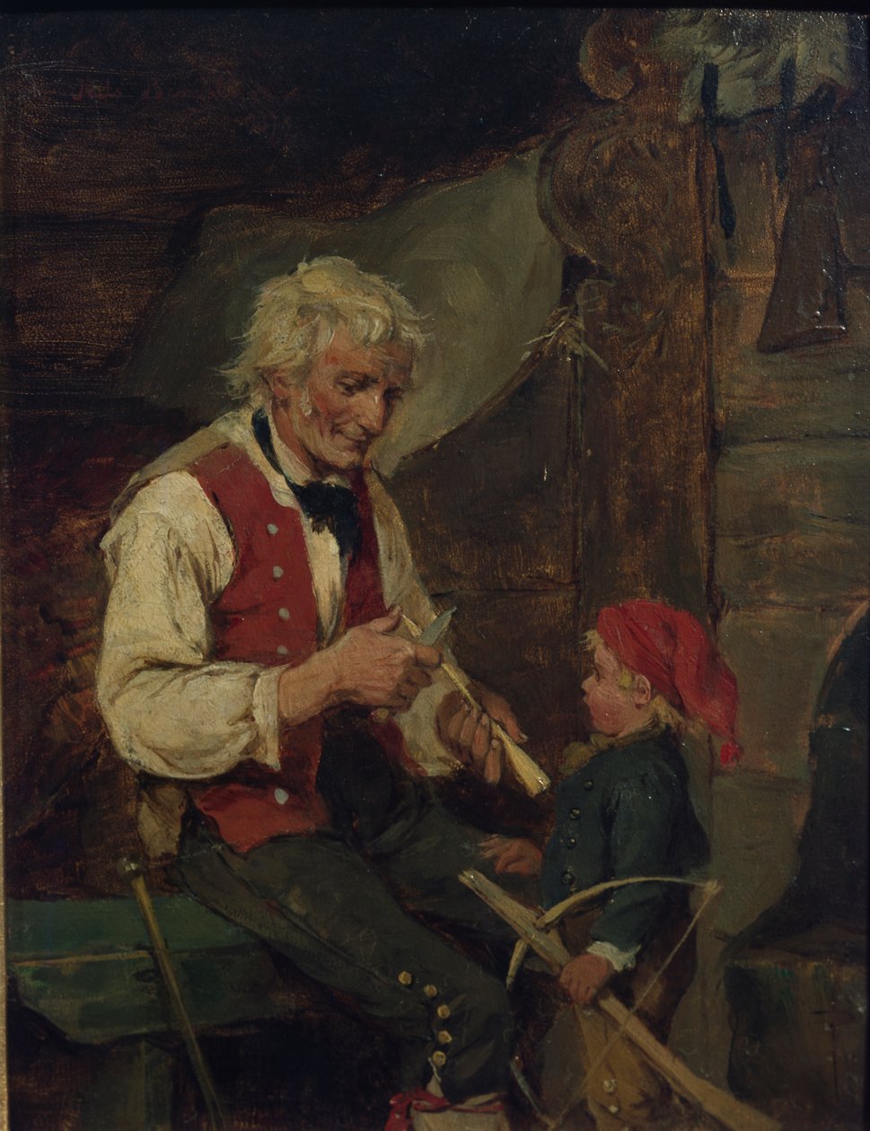 Uden titel (olie på lærred) af Nils Bergslien