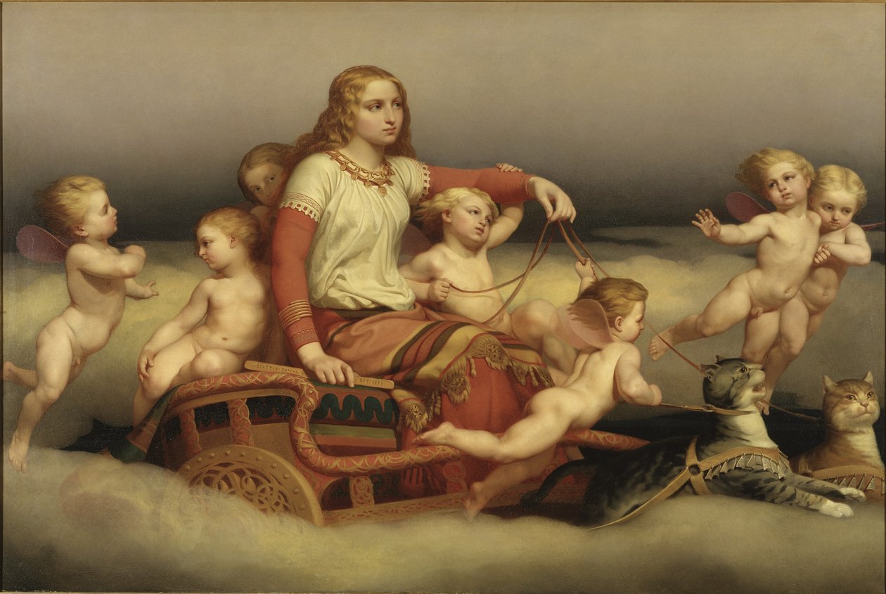 Freja søger sin mand, 1852 af Nils Blommer