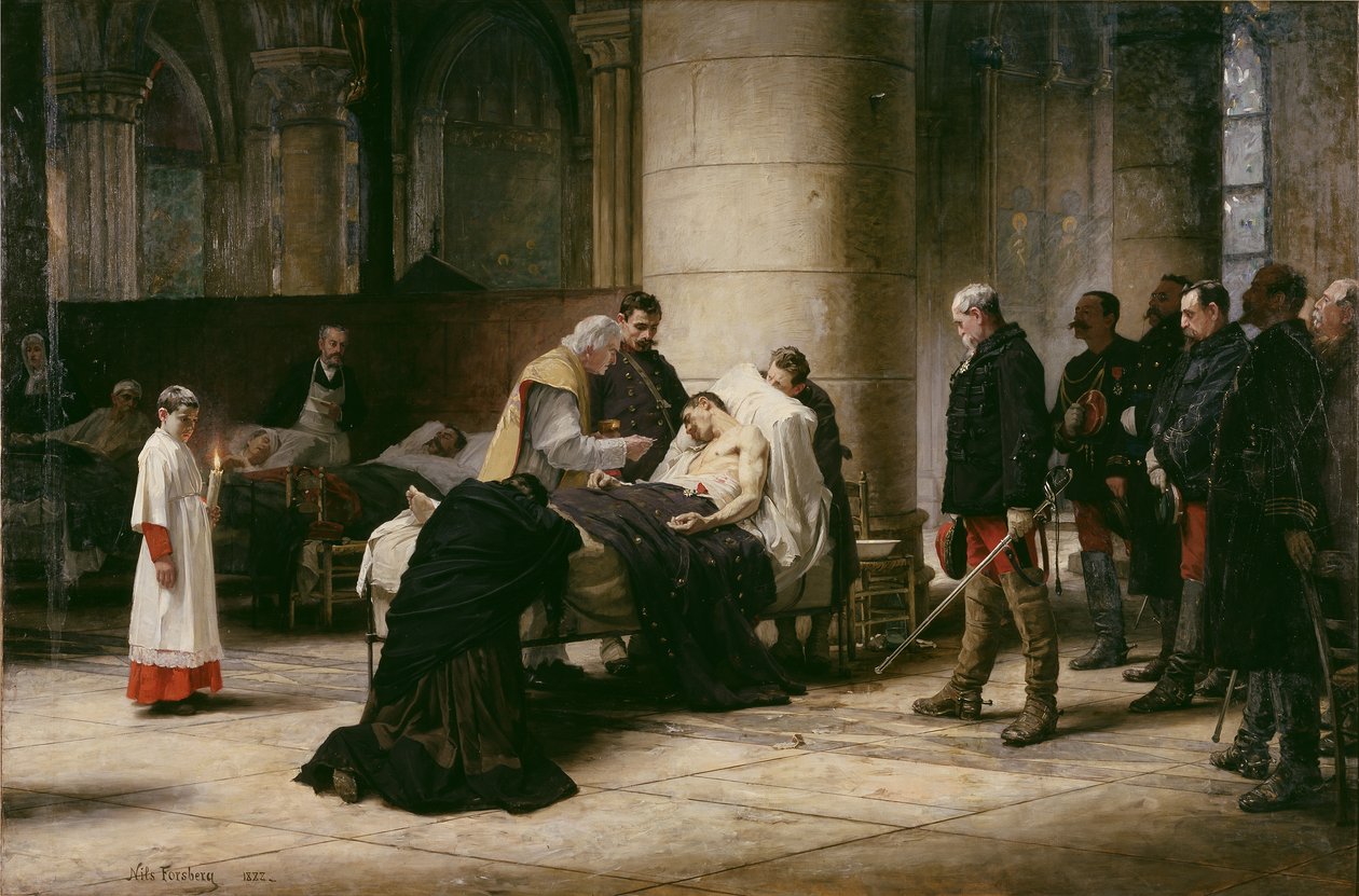 En helts død, 1888 af Nils Forsberg the Elder