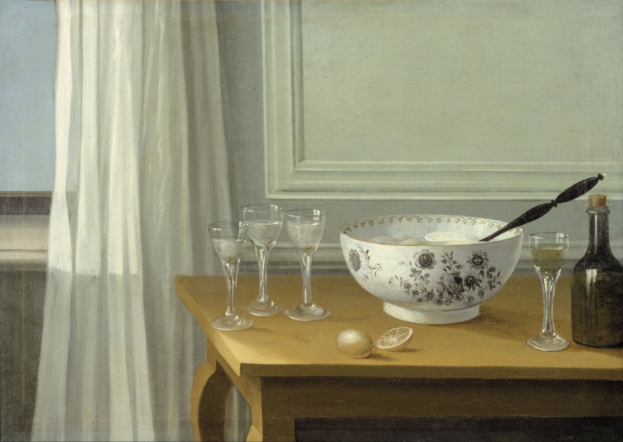 Stilleben med en Punch Bowl af Nils Schillmark