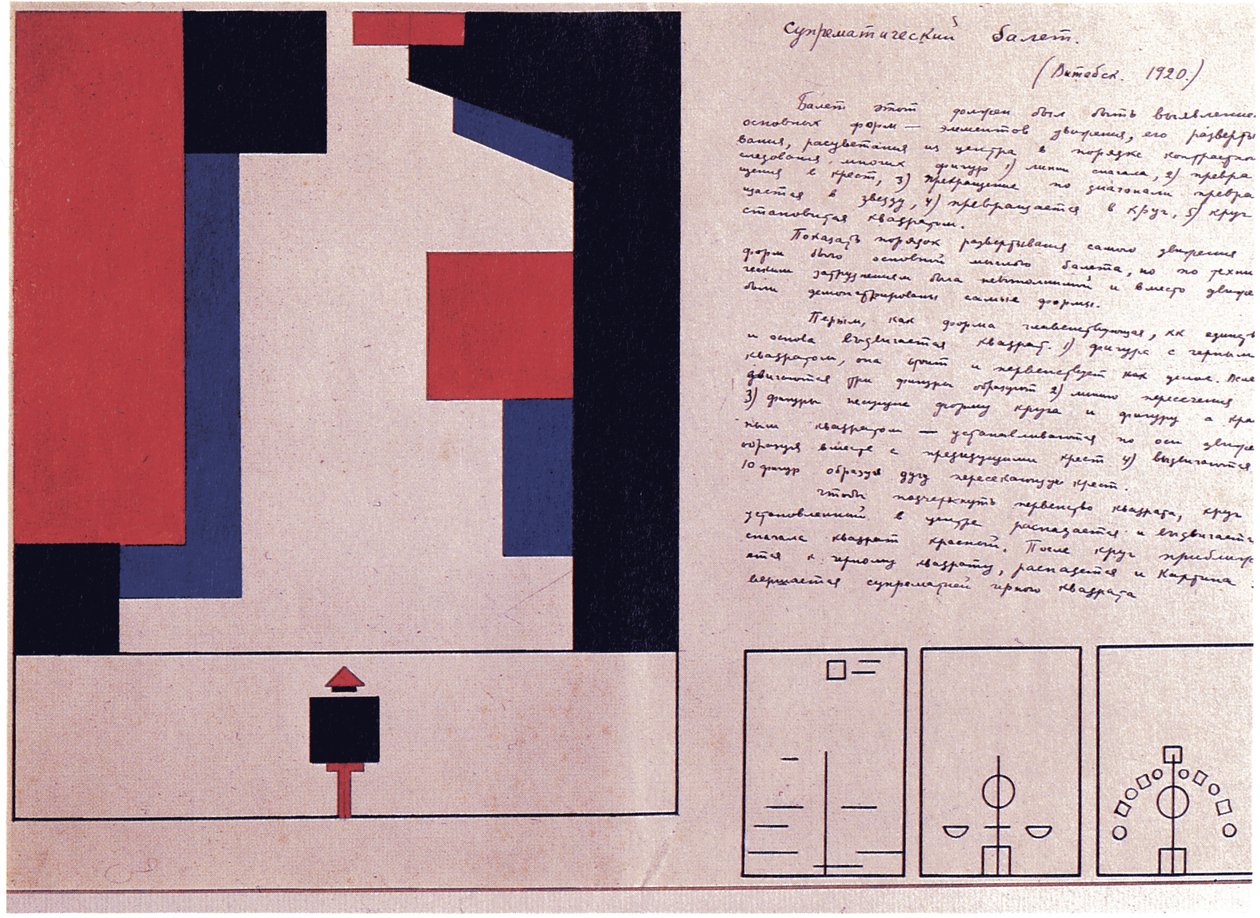 Suprematistisk balletdesign, 1920 af Nina Iosifovna Kogan