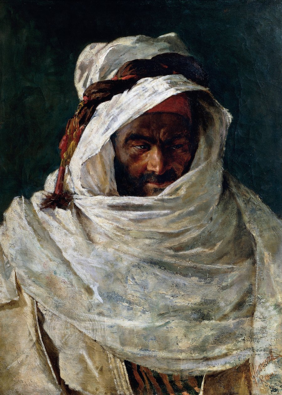 Head of Arab, maleri af Nino Carnevali (1849-efter 1912) af Nino Carnevali