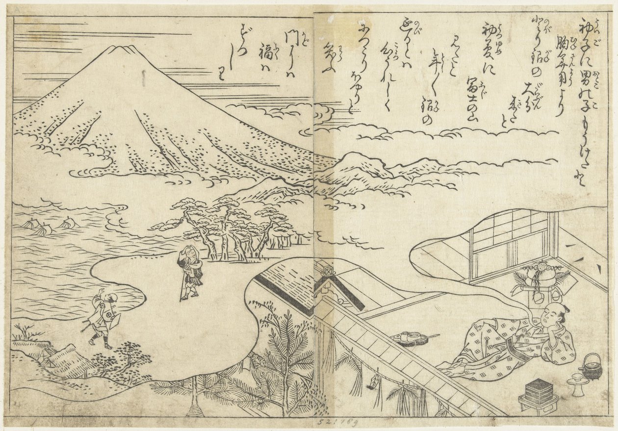 Drømmer om Fuji af Nishikawa Sukenobu (attributed to)