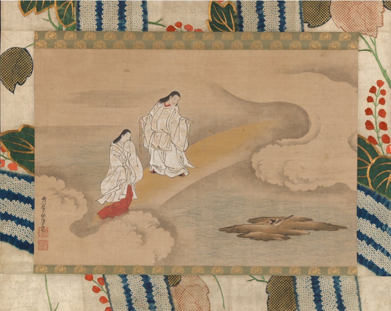 Guden Izanagi og gudinden Izanami, 1700-tallet. af Nishikawa Sukenobu