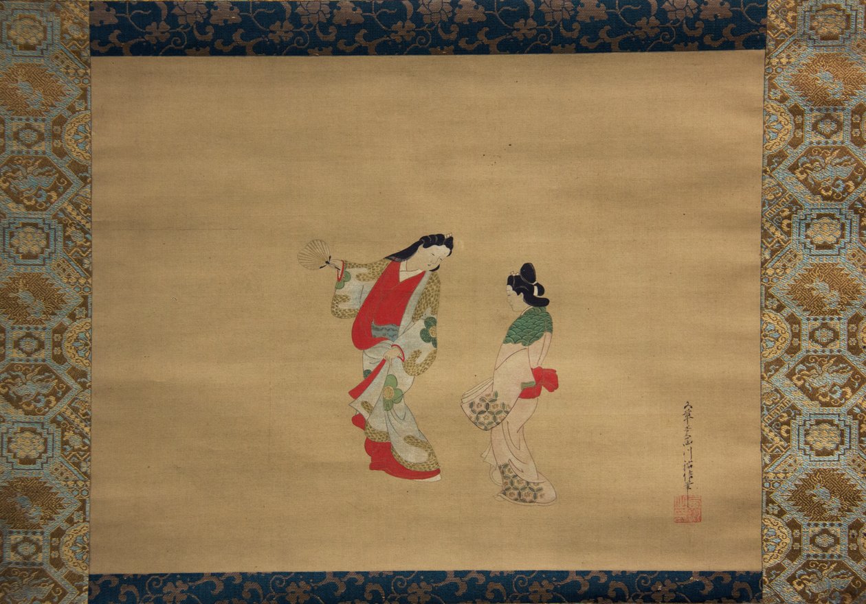 Kvinde og ledsager, 1700-tallet. af Nishikawa Sukenobu
