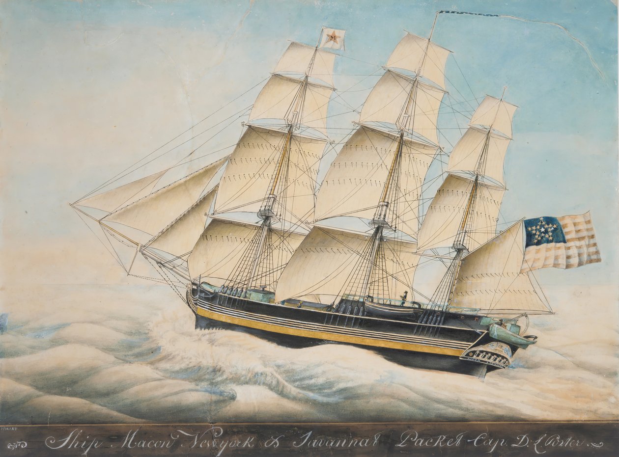 Skibet Macon, 1828-35. af Nivelet