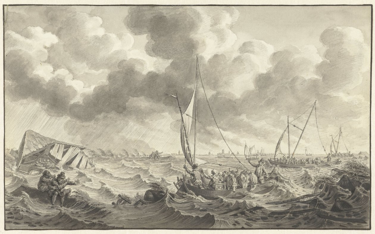 Digebrud ved Kampen, 1775 af Noach van der Meer (II)