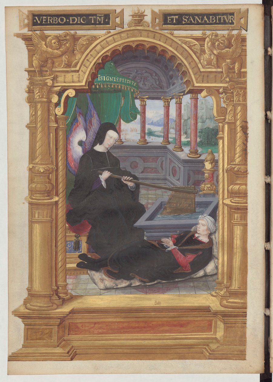 Louise af Savoyen holder et ror, symbol på regentskabet. Frontispice til Gestes de Blanche de Castille af Etienne Leblanc. af Noel Bellemare