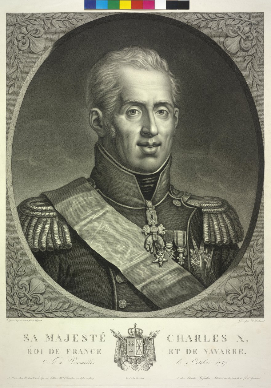Konge af Frankrig Charles X af Noel Francois Bertrand