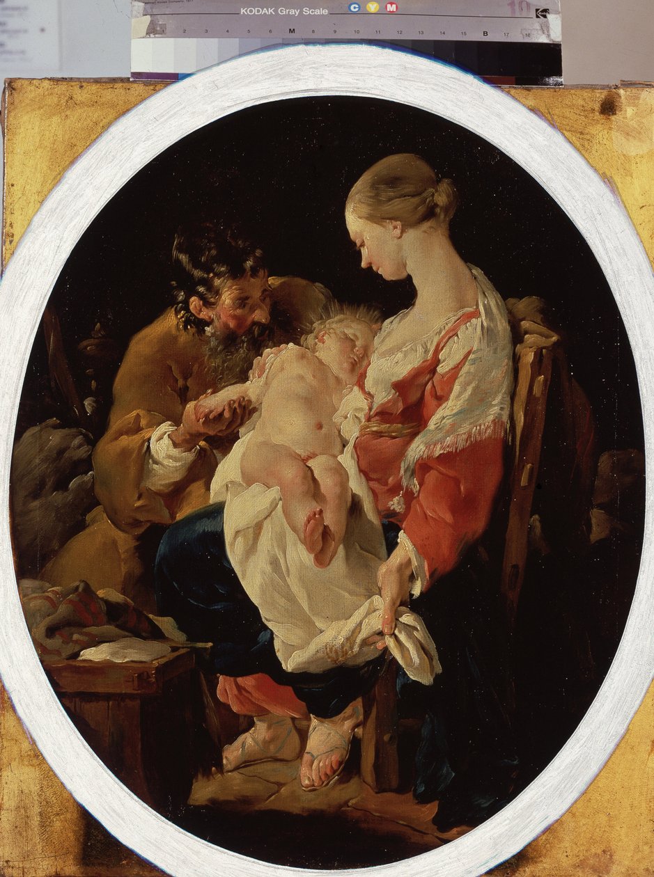 ""Den hellige familie"" (Den hellige familie) Maleri af Noel Halle (1711-1781) Eremitagemuseet fra det 18. århundrede, Sankt Petersborg af Noel Halle