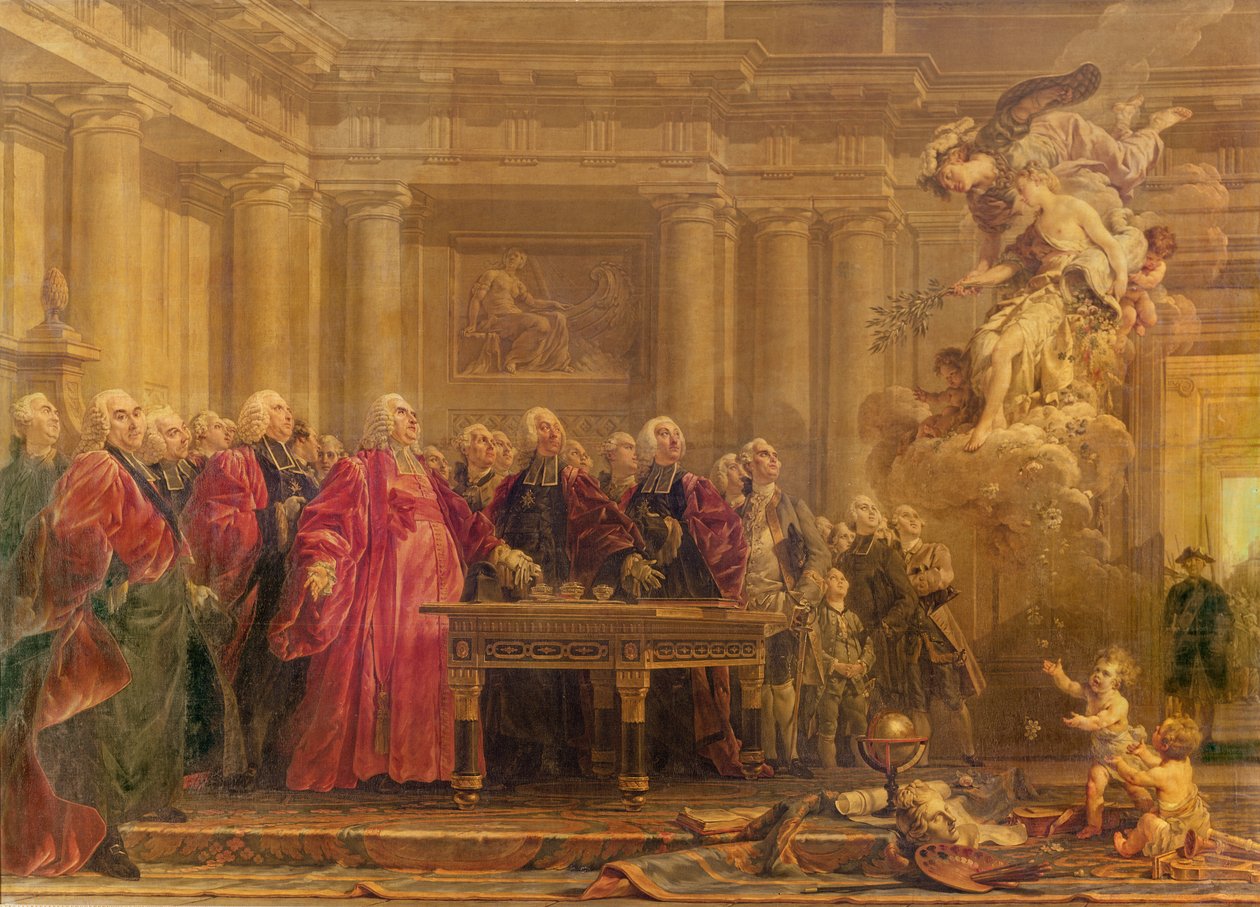 Magistraterne i Paris modtager nyheder om freden, 21. juni 1763 af Noel Halle