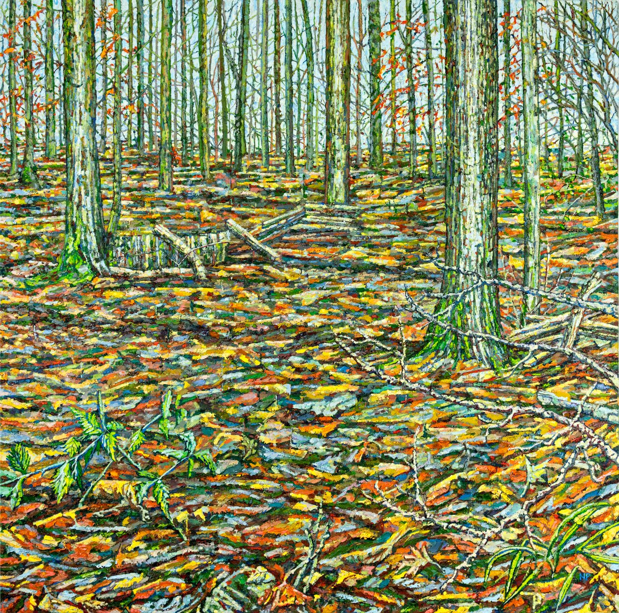 Orches Groundscape, 2023 (olie på lærred) af Noel Paine