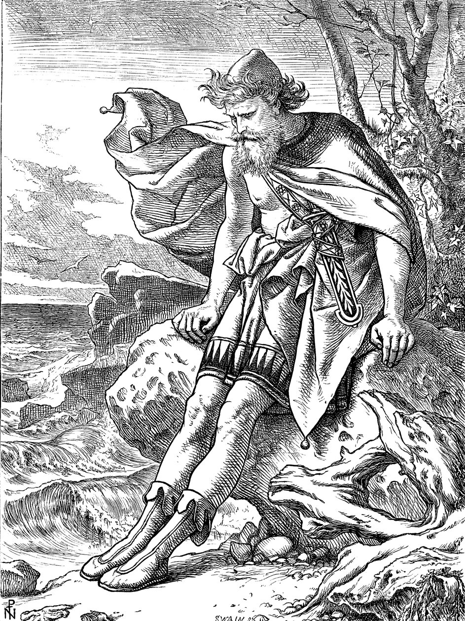 Ulysses på Ogygia, 1864 af Noel Paton