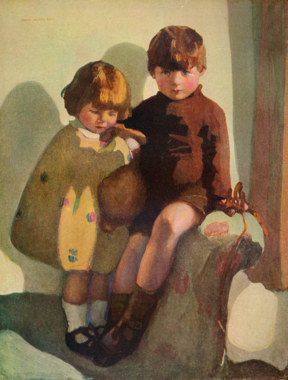Ian og Rosemary, c1923 af Norah Neilson Gray