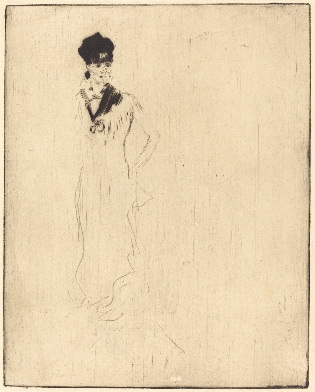 Skitse af en ung dame i violet af Norbert Goeneutte