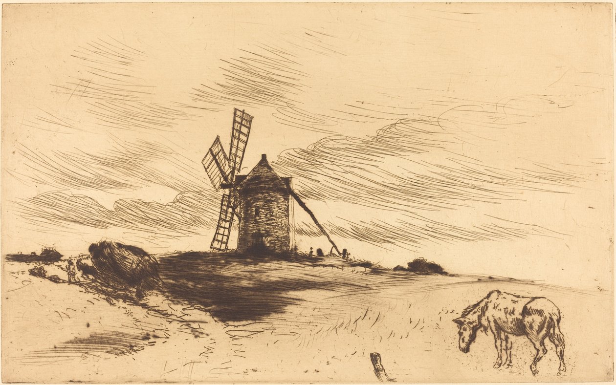 Møllen ved Saint Jacut af Norbert Goeneutte