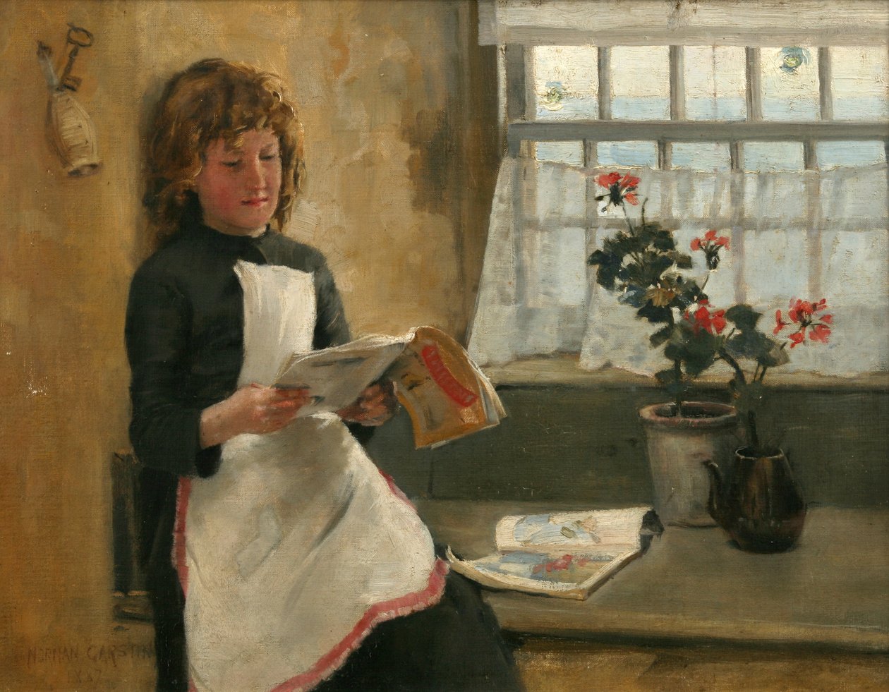 Pige i et sommerhusvindue, 1887 af Norman Garstin