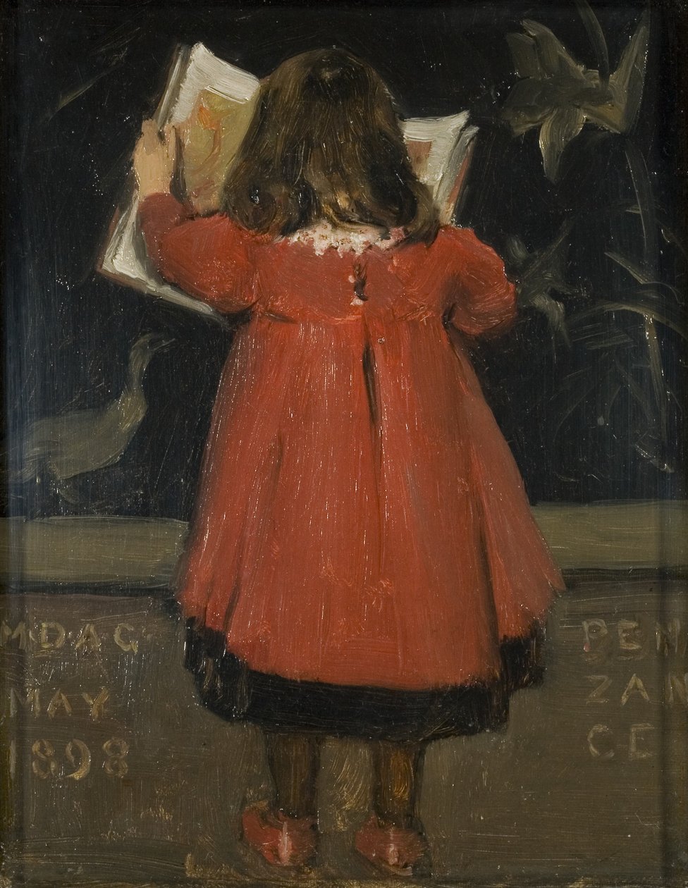 Portræt af kunstnerens datter, Alethea Garstin af Norman Garstin