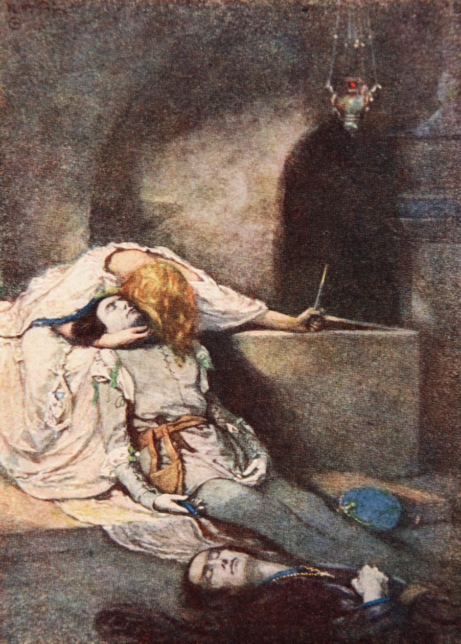 Romeo og Julie, Act V Scene 3, illustration fra 