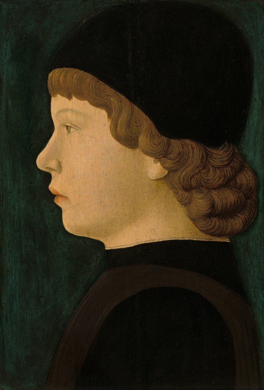 Profilportræt af en dreng af North Italian 15th Century