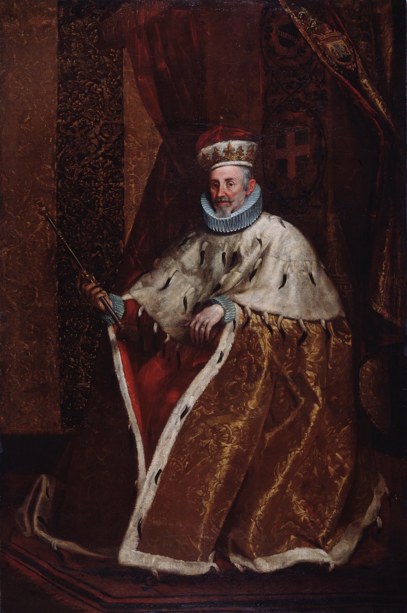 Portræt af genuesiske doge Leonardo della Torre (olie på lærred af Northern Italian School