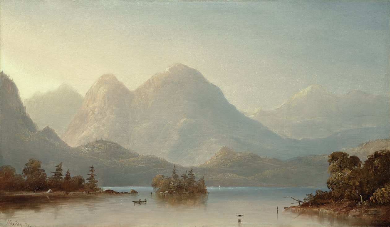 Udsigt over Columbia River, Oregon, 1871 af Norton Bush