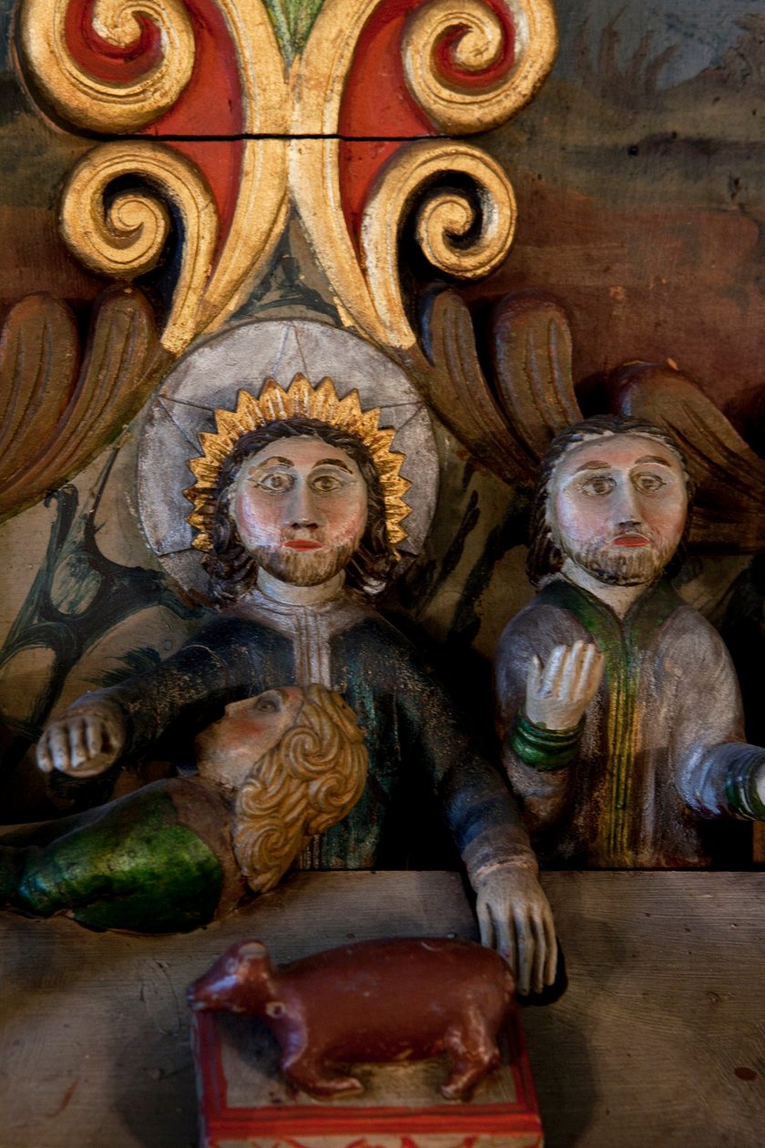 Den sidste nadver, detalje af altertavlen, Mo I Rana kirke af Norwegian School