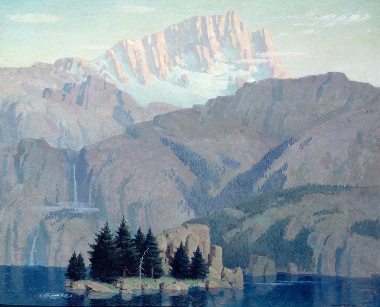 Foretelling the Sun, ca. 1920 (olie om bord) af Norwood MacGilvary