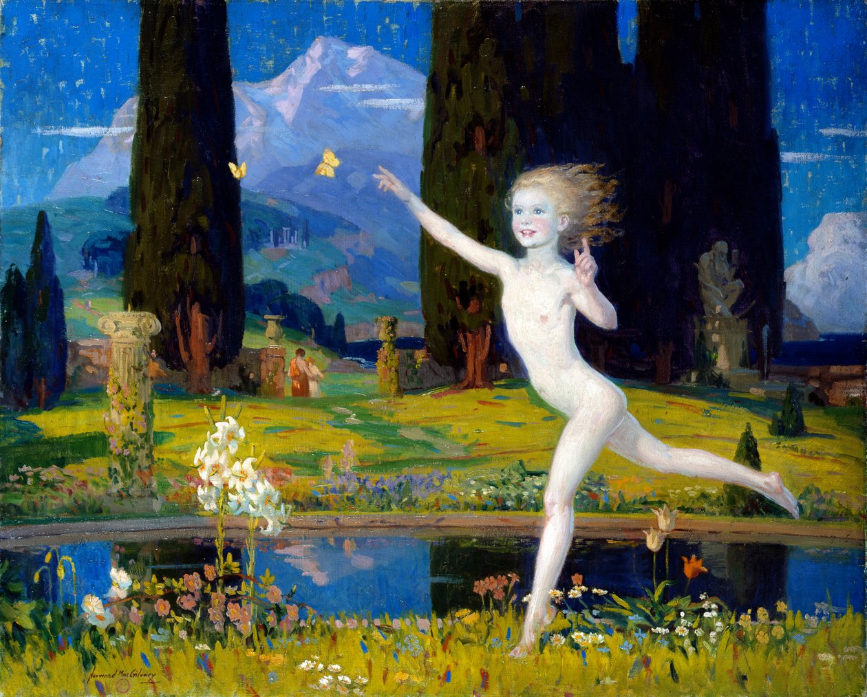 The Garden of Childhood, ca. 1922 (olie på lærred) af Norwood MacGilvary