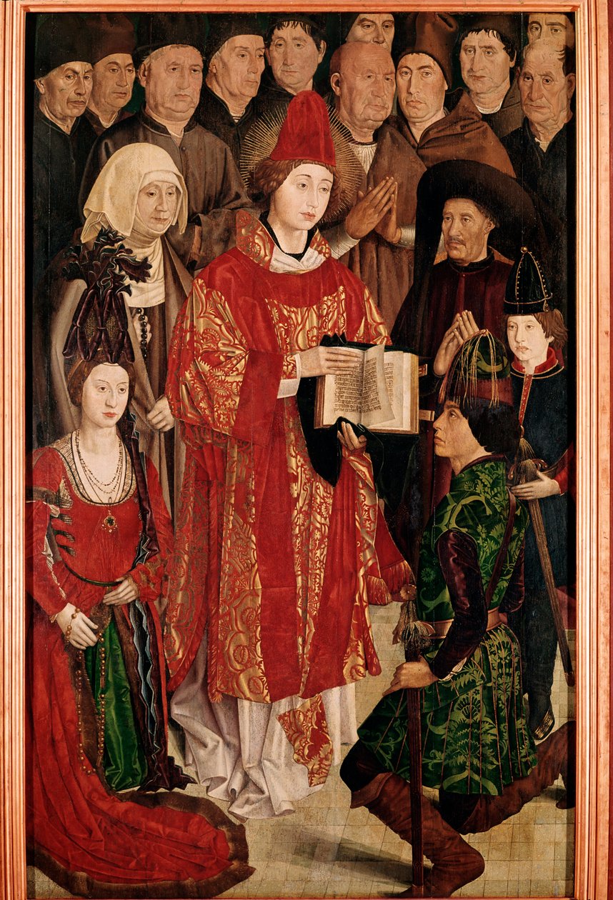 Polyptykon af Saint Vincent: Infante-panelet med Henrik Søfareren og den portugisiske kongefamilie (Træmaleri, ca. 1469) af Nuno Goncalves or Gonzalvez