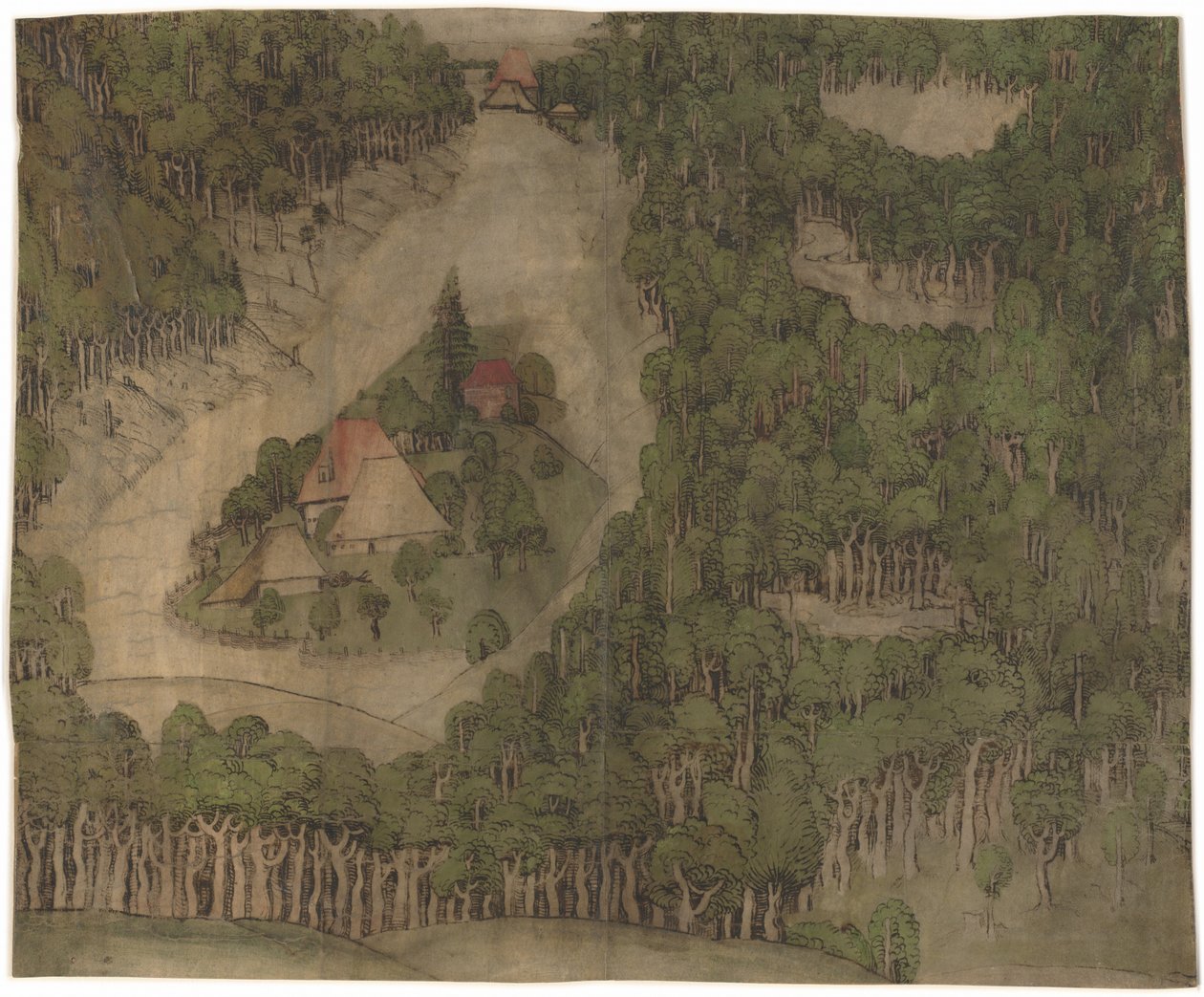 En gård i en skov af Nuremberg School