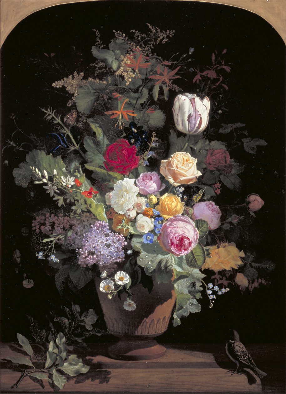 Blomster i en vase af O.D. Ottesen