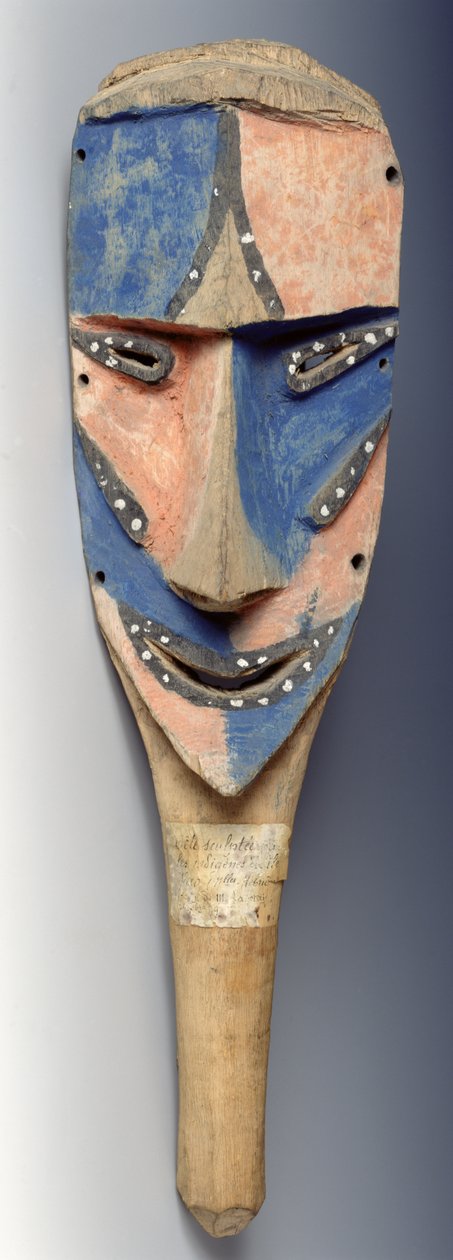 Tenon maske, fra Ile de Vao, Ny Kaledonien, 11.-19. århundrede (malet træ) af Oceanic