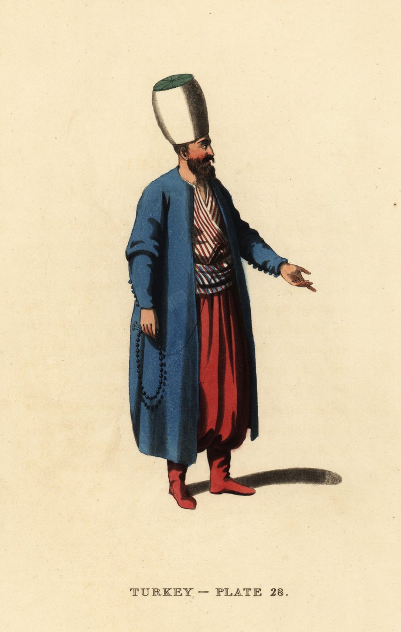 Officer for janitsjarerne eller osmannisk infanteri af Octavian (after) Dalvimart