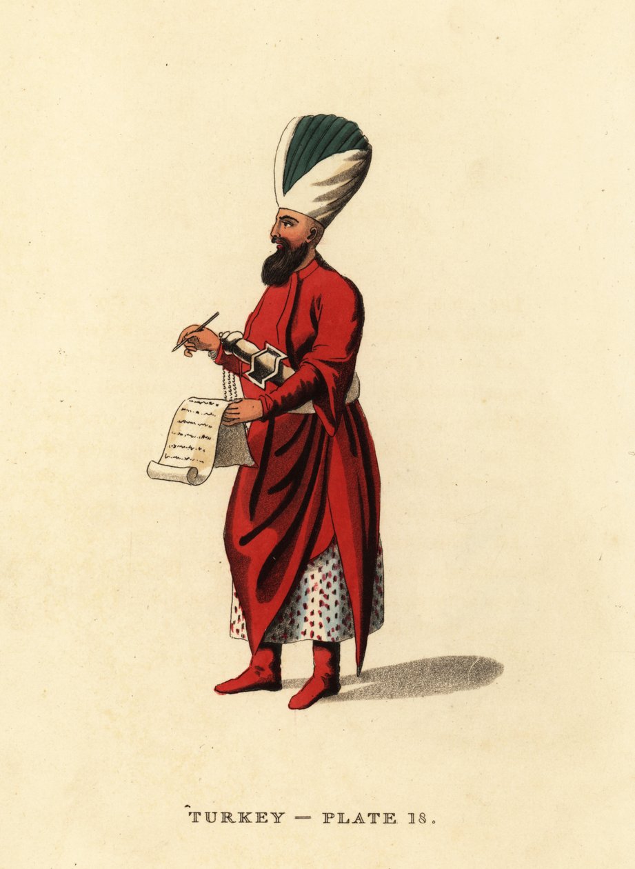 Subaltern officer af janitsjarerne, det osmanniske infanteri af Octavian (after) Dalvimart