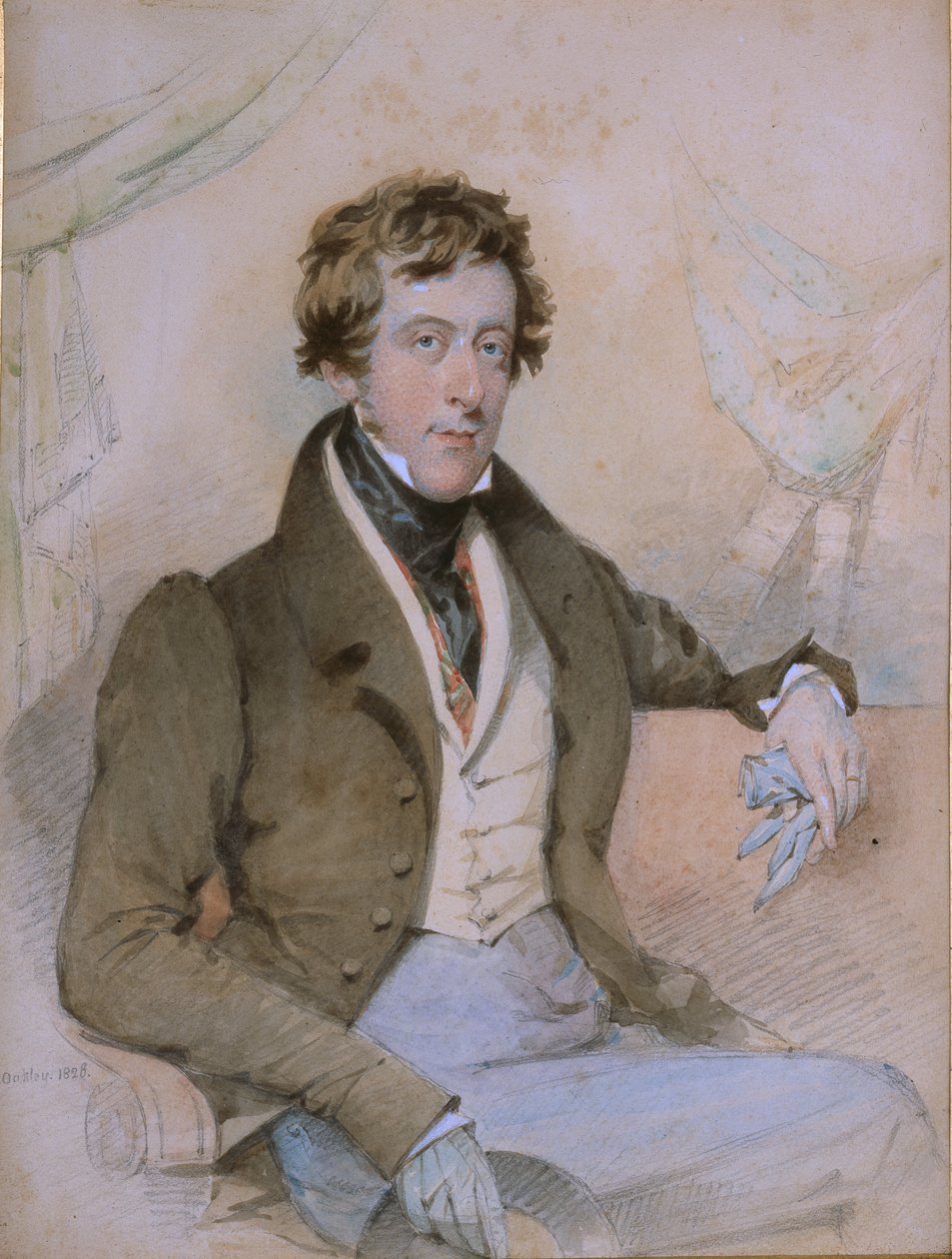 Portræt af William Spencer, 6. hertug af Devonshire af Octavius Oakley