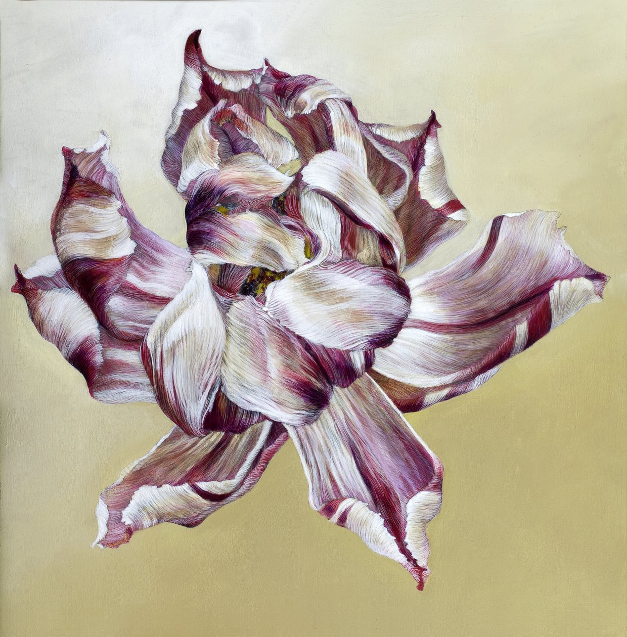 Tulipa, 2013 (akryl på træ) af Odile Kidd