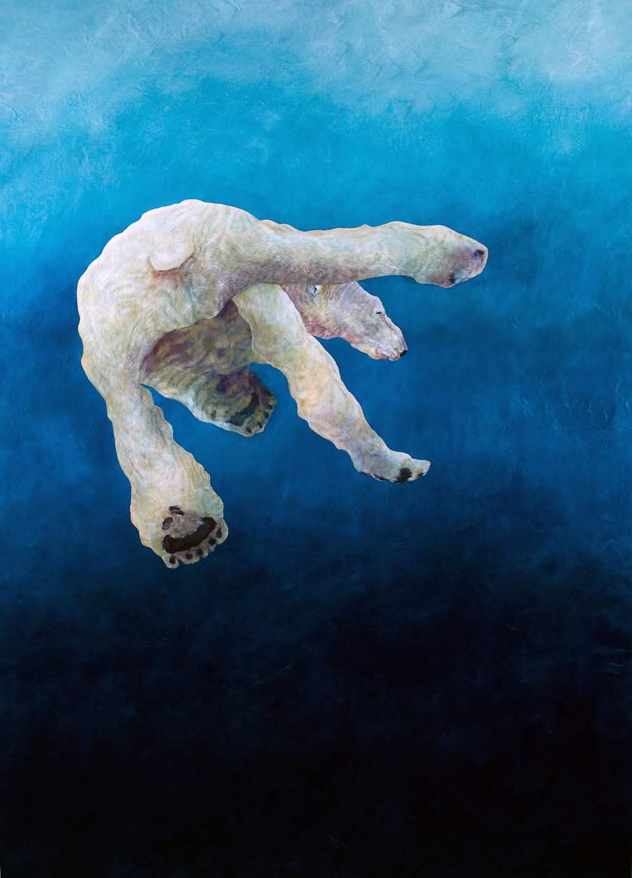 Ursus maritimus 1, 2010 (akryl på linned) af Odile Kidd