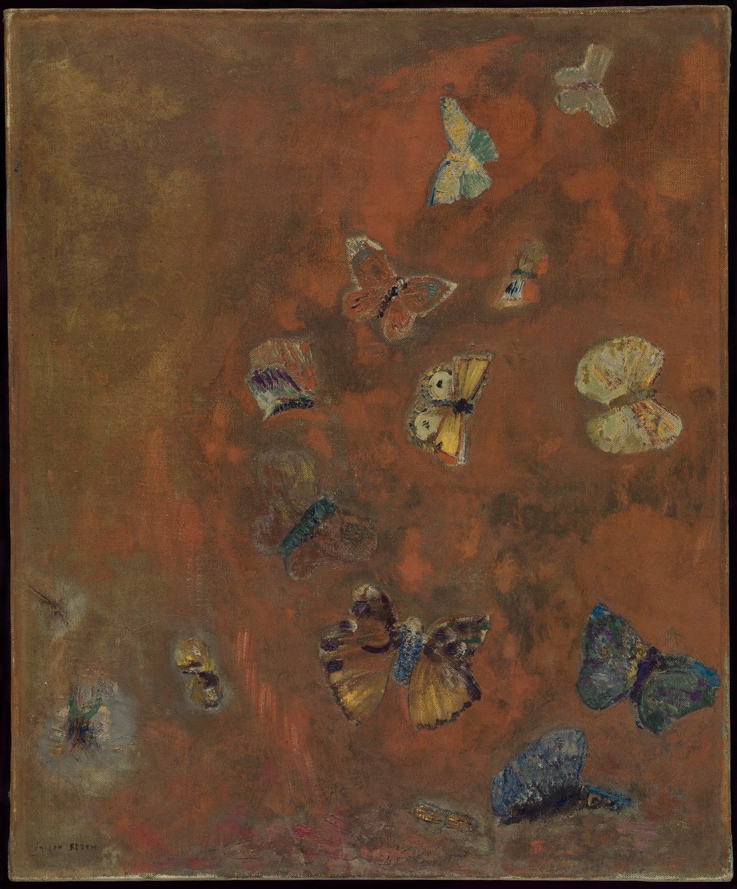 Fremkaldelse af sommerfugle, ca. 1912 af Odilon Redon