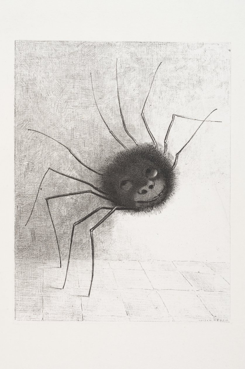 Smilende edderkop, ca. 1881 af Odilon Redon