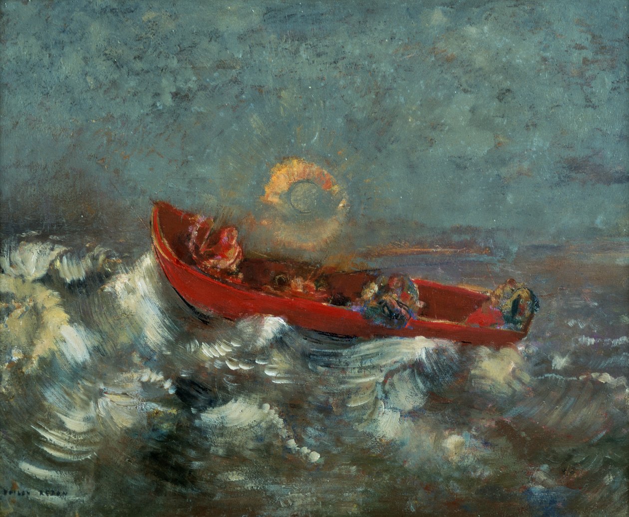 Den røde båd, 1905 af Odilon Redon