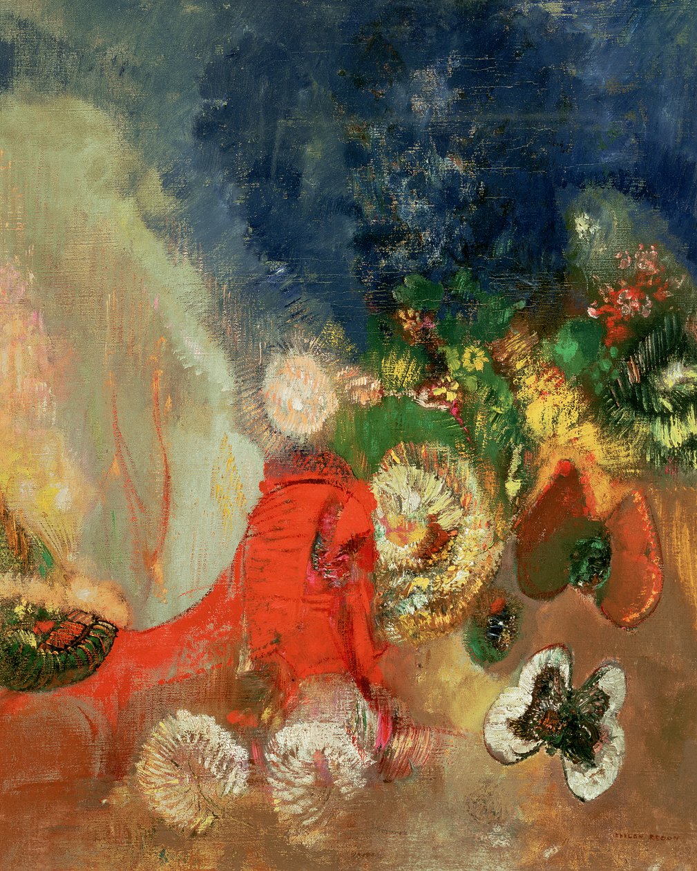 Den røde sfinks, ca. 1912 af Odilon Redon