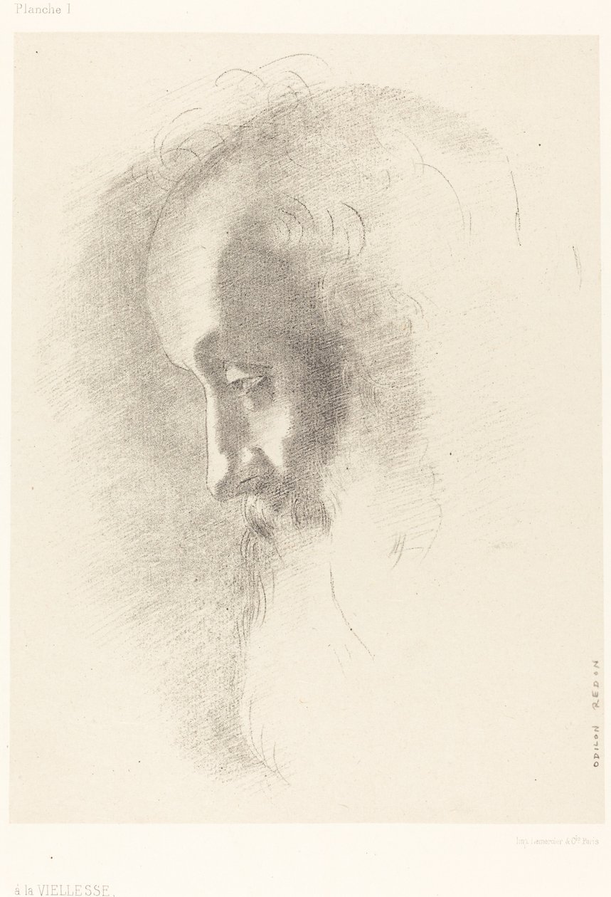 A La Vieillesse (Til alderdom) af Odilon Redon