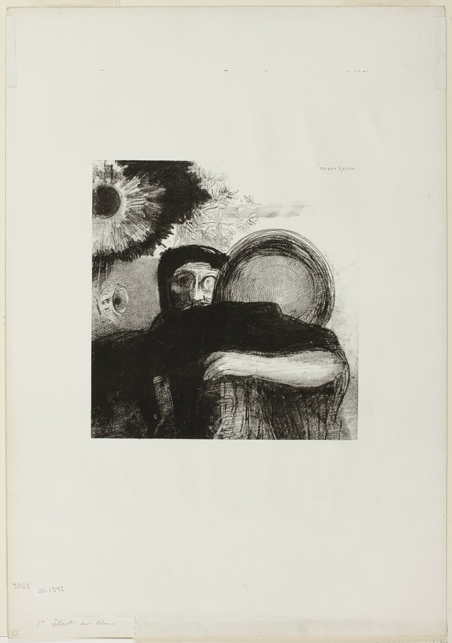 A Strange Jonglør, tallerken 5 fra Homage to Goya af Odilon Redon