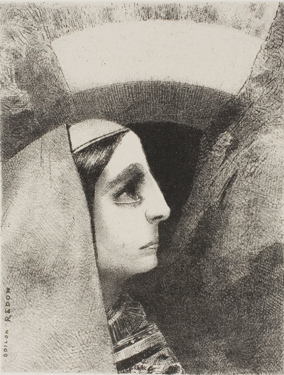 Før melankoliens sorte sol dukker Lenore op, plade to fra To Edgar Poe af Odilon Redon