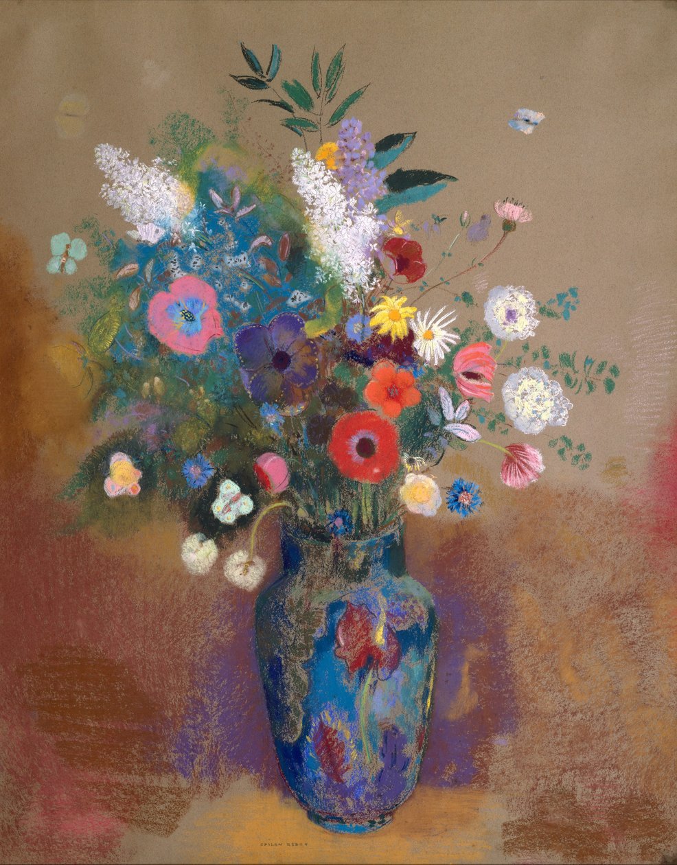 Buket blomster, ca. 1905 af Odilon Redon