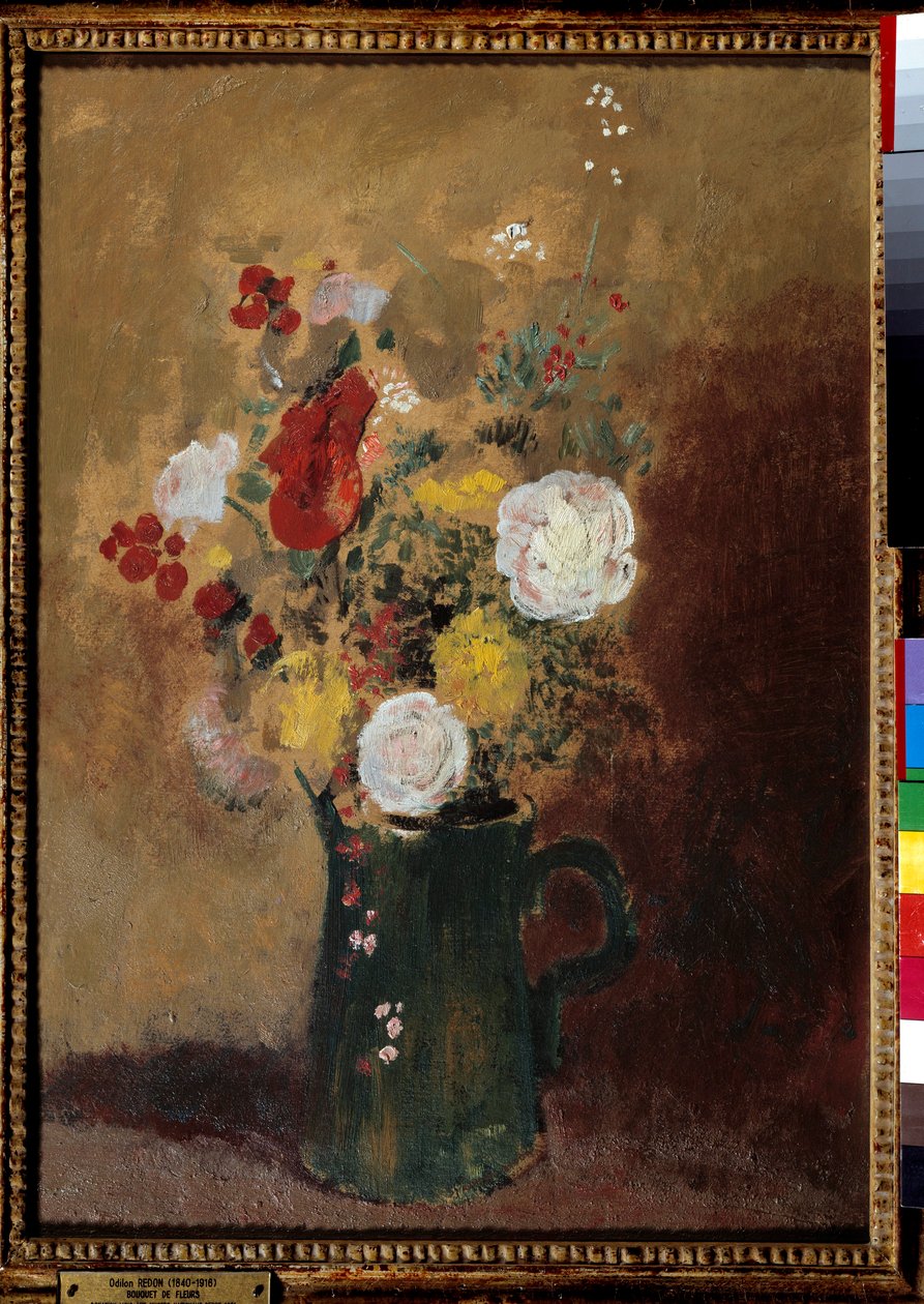 Buketter af blomster Maleri af Odilon Redon (1840-1916) Bordeaux fra det 19. århundrede, Musee des Beaux Arts af Odilon Redon
