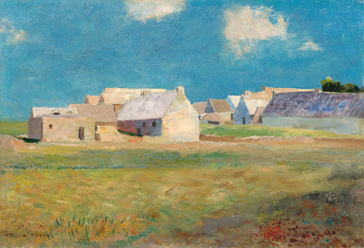 Breton Village, ca. 1890. af Odilon Redon