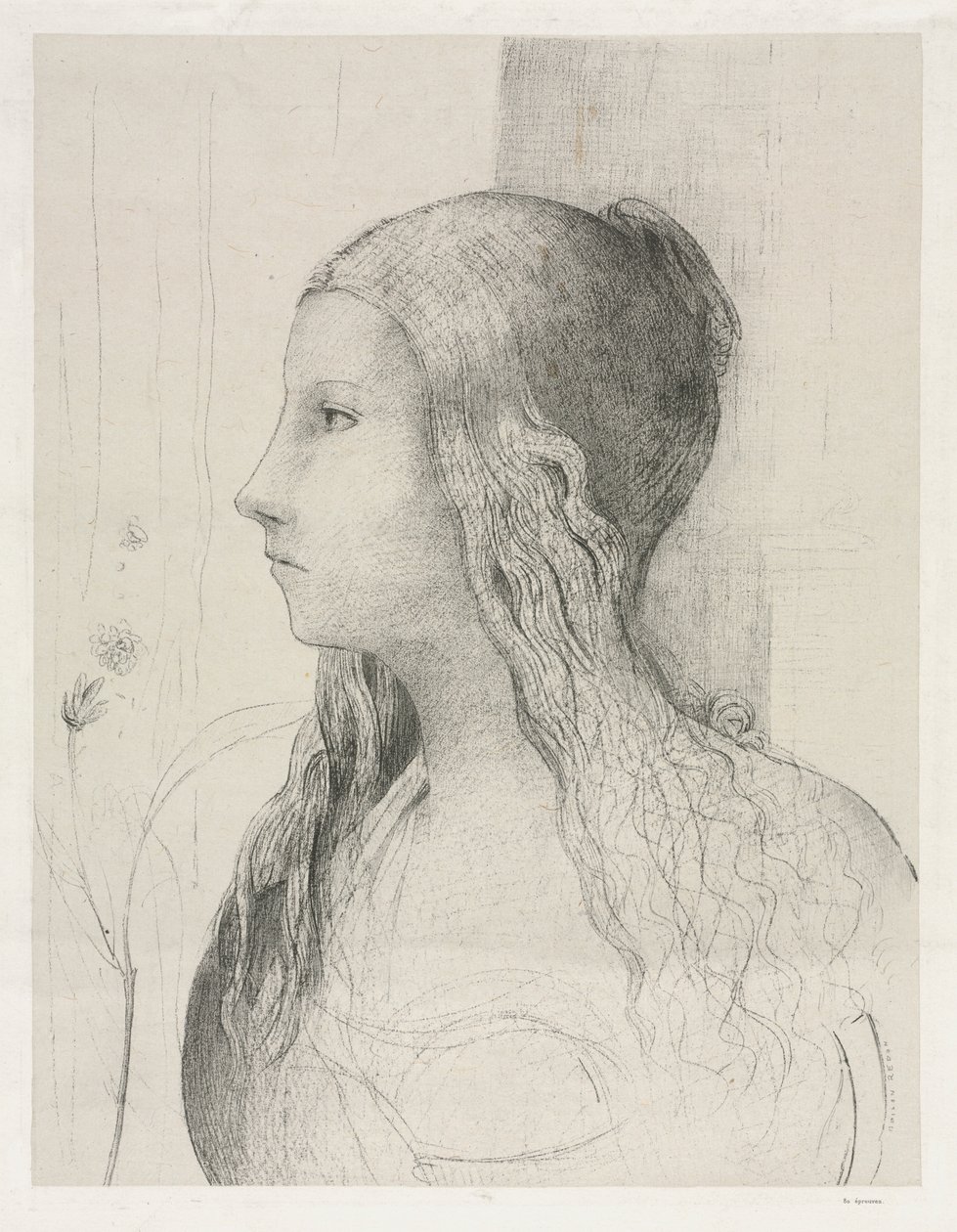 Brünhilde i Twilight of the Gods, 1894. af Odilon Redon